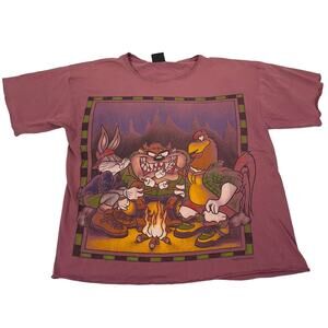 Vintage Looney Tunes 1994 ACME RUGGED Single Stitch Shirt Size Large 100% Cotton